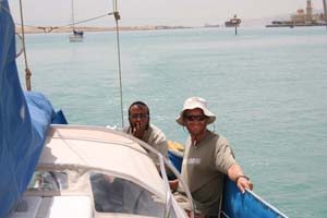 Pilot og Niels i Suez